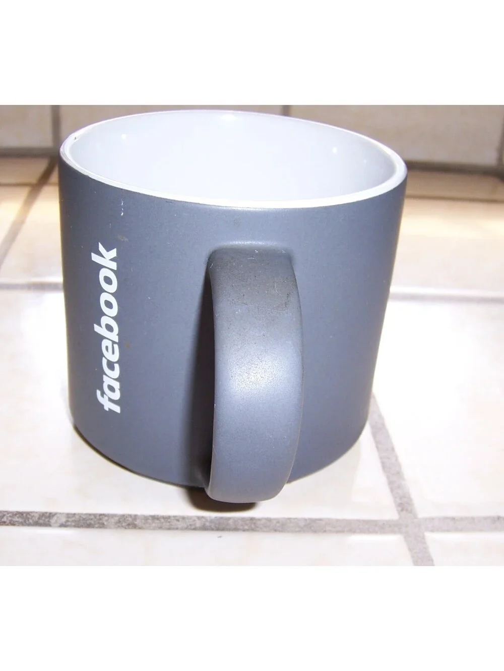 Facebook Employee Swag Corporate Matte Gray Ceramic Coffee Mug